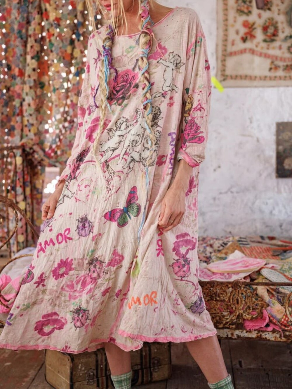 "NWTO"Magnolia Pearl Cotton Jersey Cherub Amore Dress